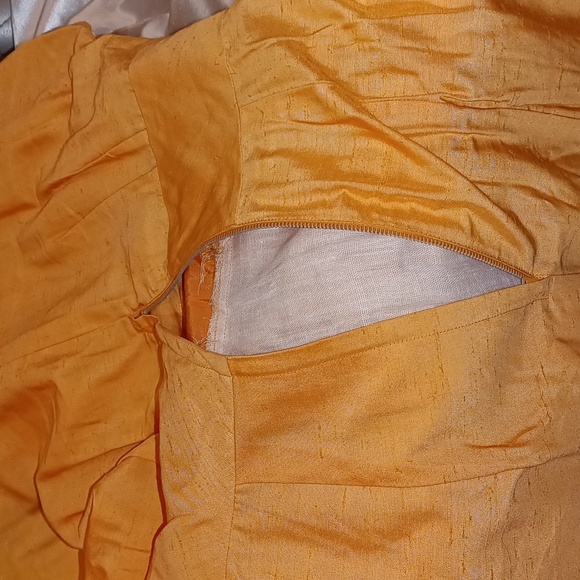 Vintage 50's peachy orange Franklin Chicago dress S/M - Picture 5 of 9